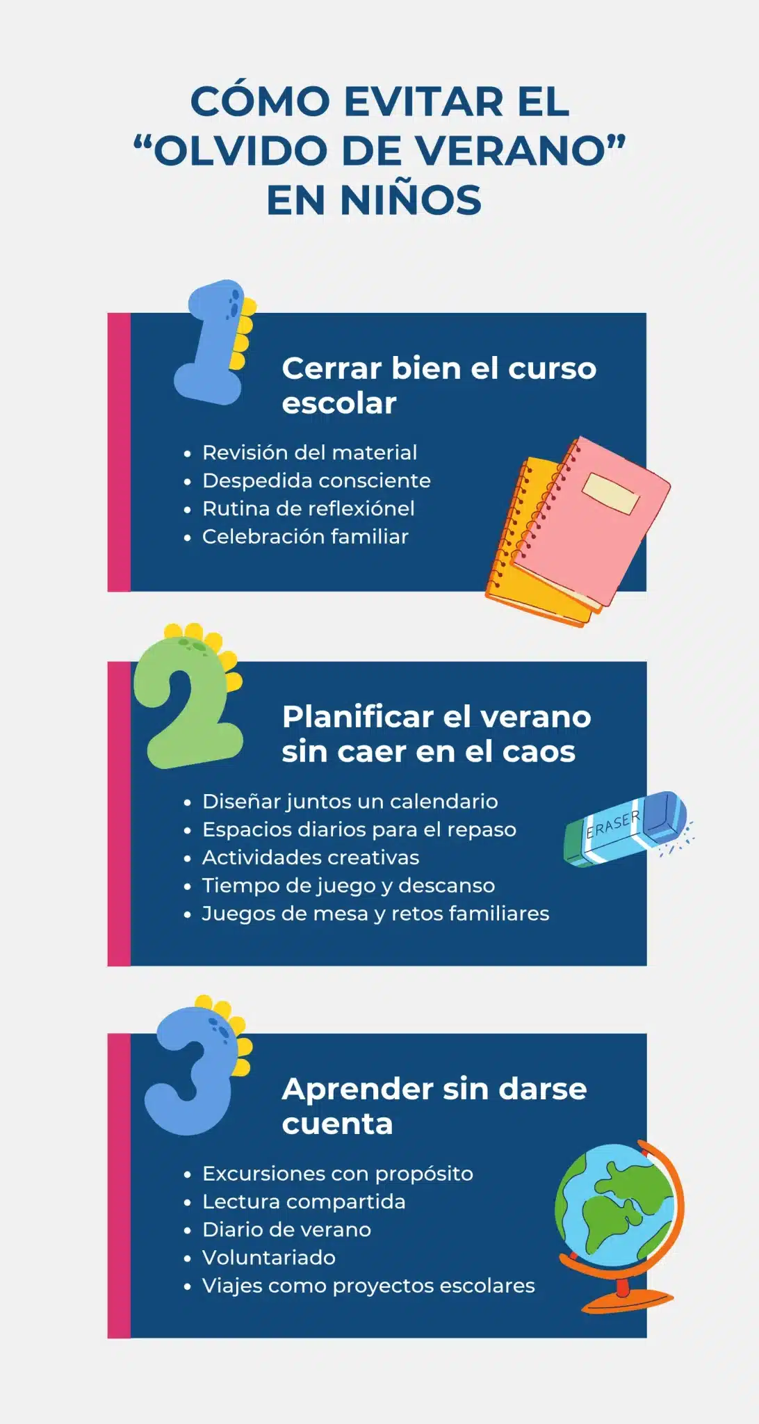 Fin de curso: Cómo evitar el temido “olvido de verano” en niños y reforzar su aprendizaje